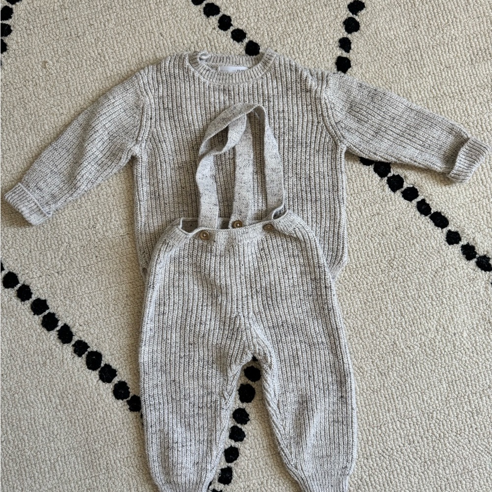Zara Cream Knit Kids Set